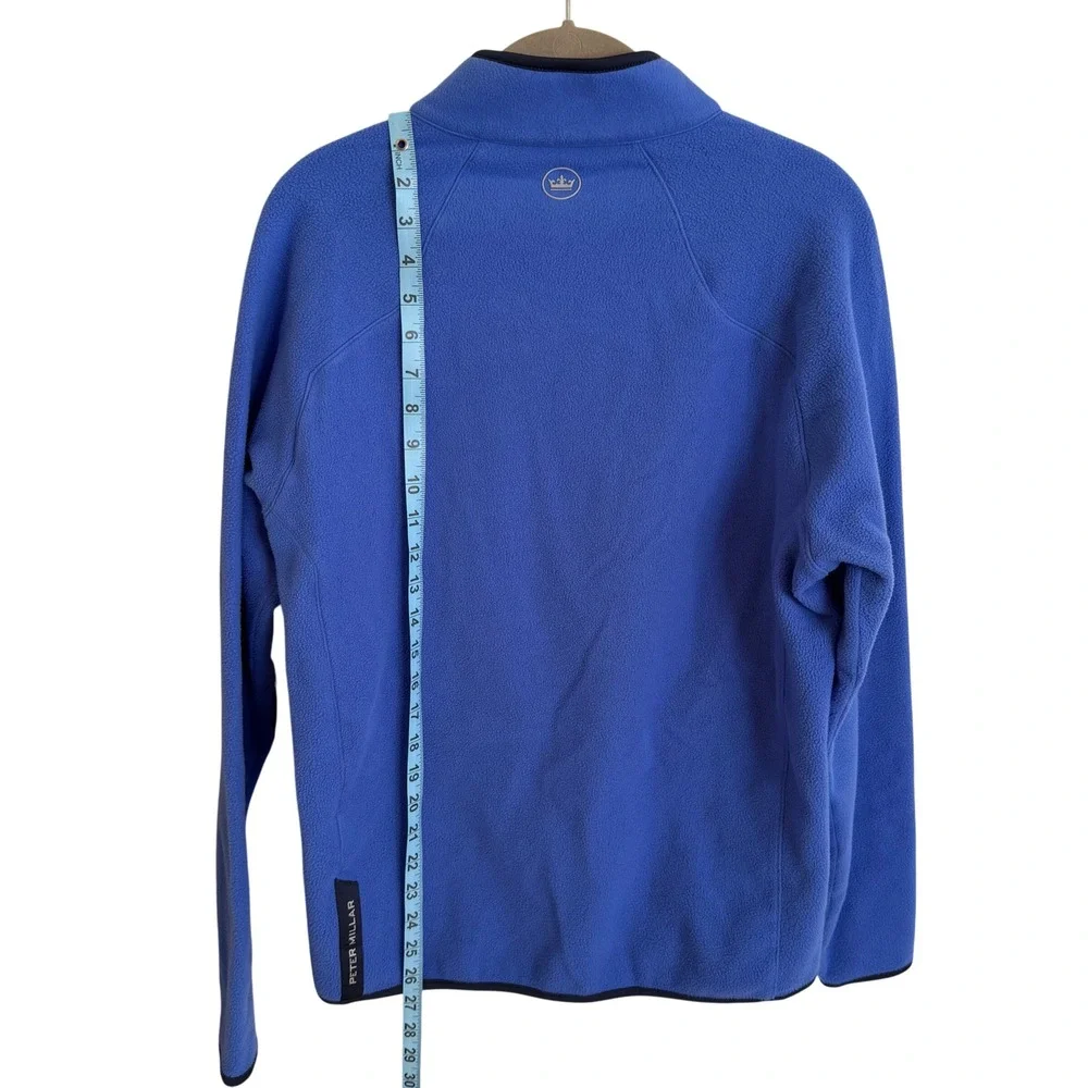 Peter Millar Mens Quarter Zip Fleece Pullover Blue MF21EZ38 Small